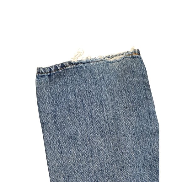 Levis 501 Original Fit Medium Wash Jeans W38 L32 Distressed Hem Hole and Dirty - Picture 13 of 13